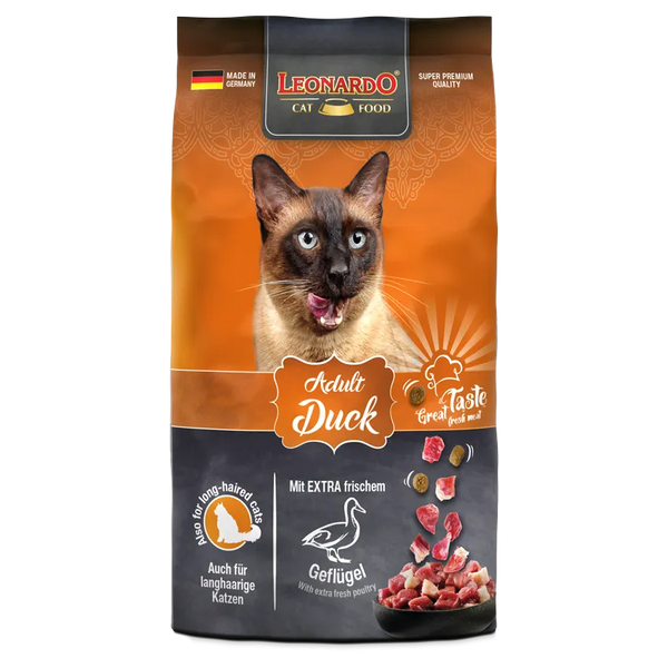 LEONARDO Adult Cat Dry Food with Duck 1.8kg