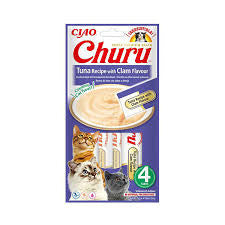 Churro tuna with clam treats for cats 4 x 14 grams