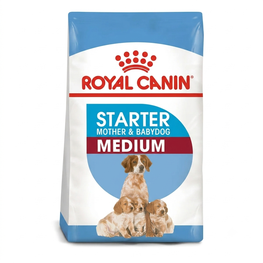 Royal Canin Medium Starter Mother and Babydog (4kg) - for medium dogs - Adult weight between 11 and 25 KG. Mother during gestation and lactation - weaning puppies up to 2 months