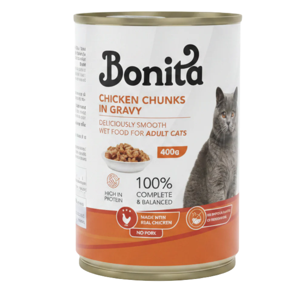 Bonita Wet Food Chicken Chunks In Gravy 400 G