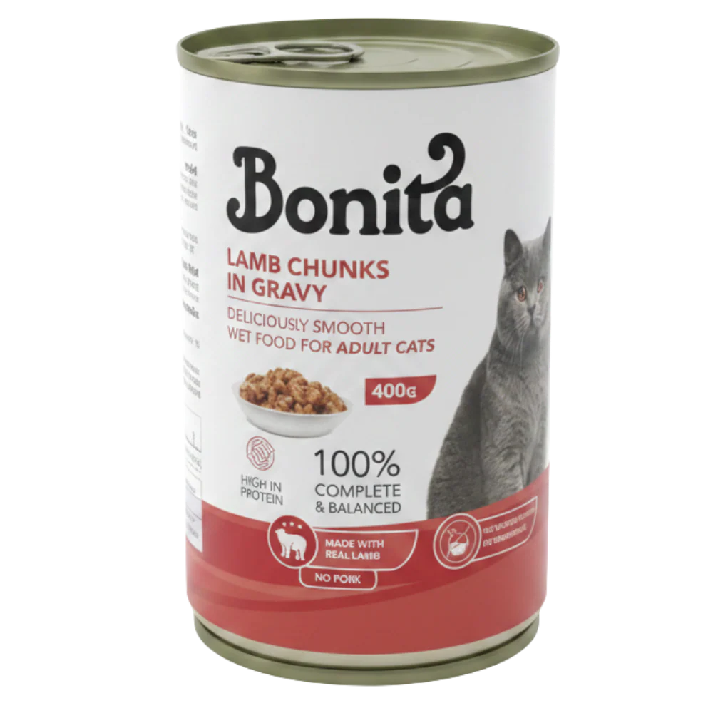 Bonita Wet Food Lamb Chunks In Gravy 400 G