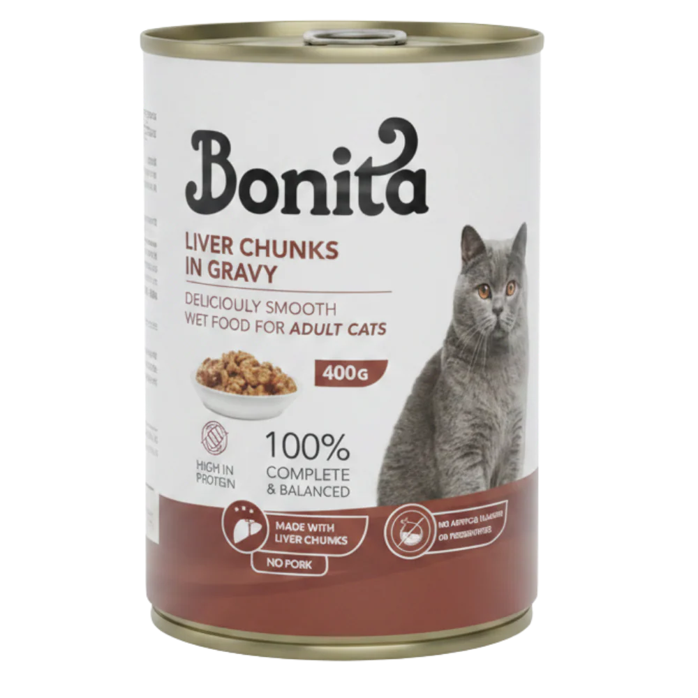 Bonita Wet Food Liver Chunks In Gravy 400 G
