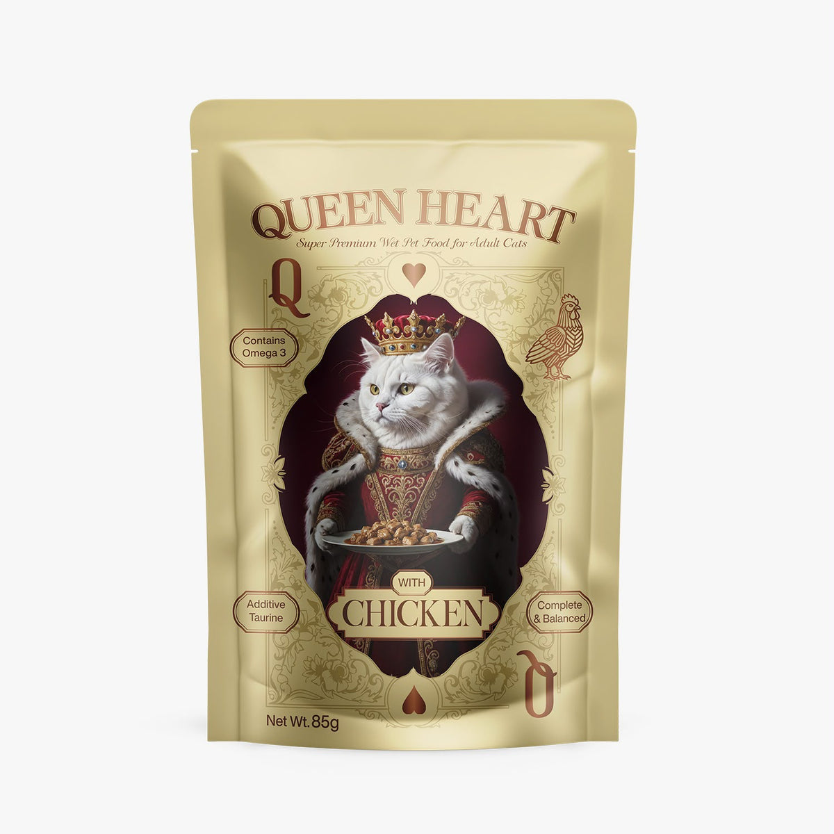 QUEEN HEART with chicken in gravy 85g