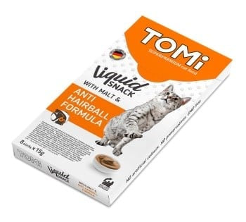Tomi liquid snack with malt anti hairball 8*15