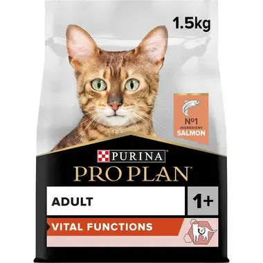 PURINA® PRO PLAN® Vital Functions Adult 1+ year Rich in Salmon Dry Cat Food - 1.5 KG