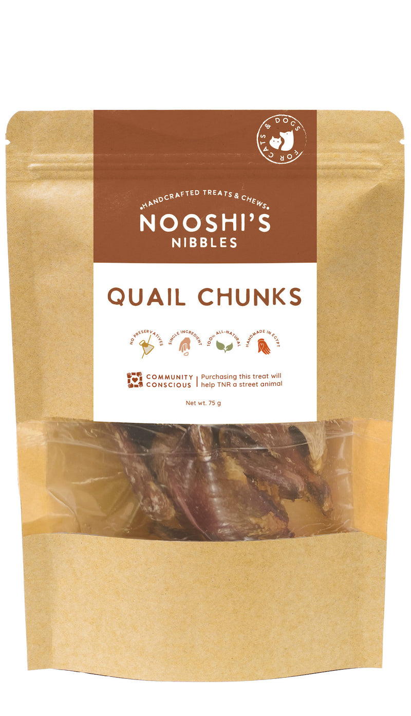 Nooshi's Nibbles Quail Chunks 75g