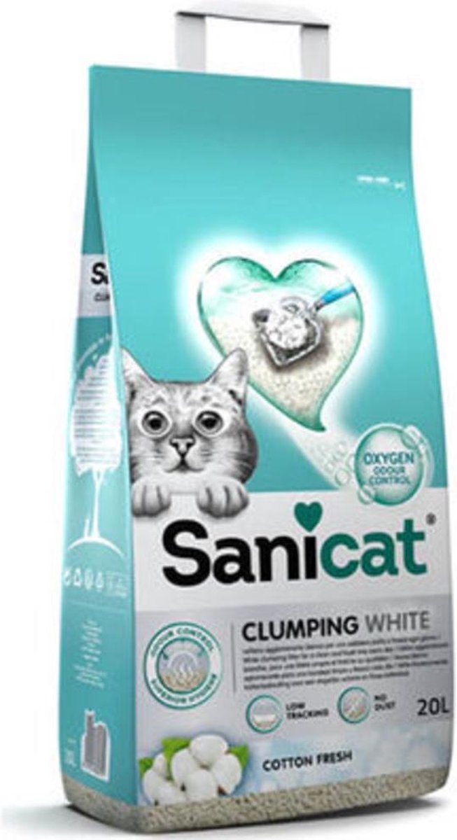 SaniCat Litter White Cotton Fresh Clumping 20L