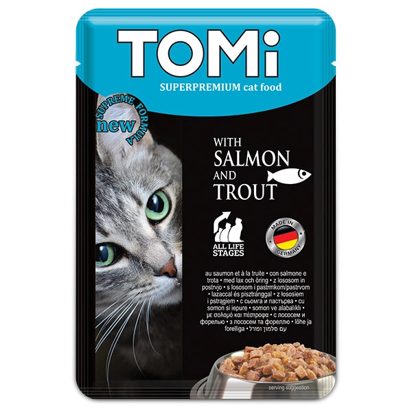 Tomi Pouch Salmon&Trout Cat 100g