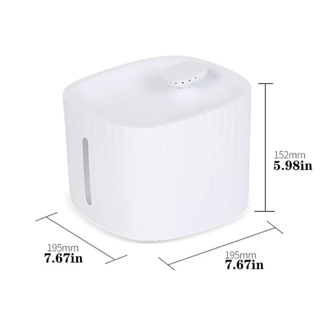 Automatic water feeder Size: 195*195*152MM Material: PP Color:white Without Lighted models