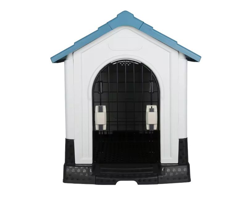 Naomi Plastic dog house with metal door and sky window Size: 84*70*76cm 452b-tc
