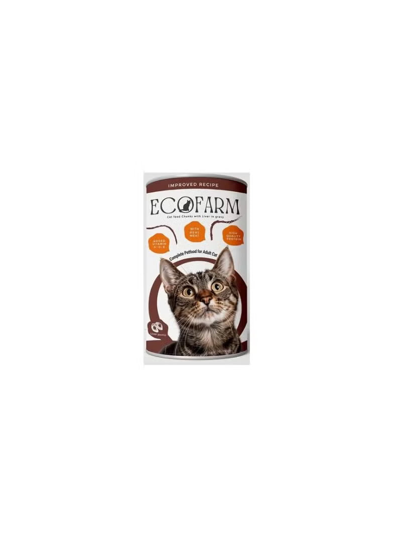 Eco Farm Wet Food Chunks With liver For Adult Cat 400G