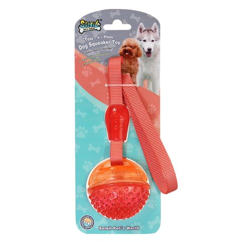 Soleil Thermoplastic Rubber Dog Toy Ball Orange