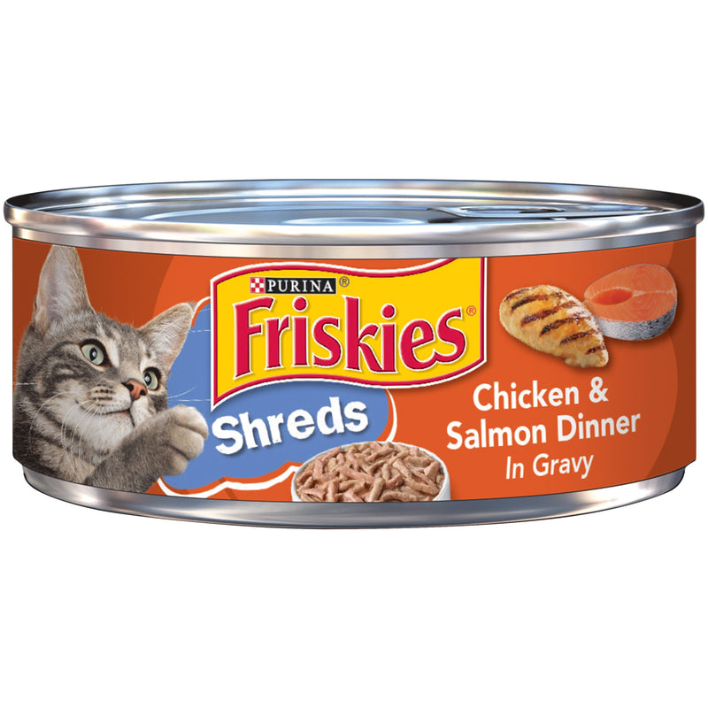PURINA FRISKIES Savory Shreds Chicken & Salmon in Gravy Wet Cat Food 156g - Amin Pet Shop