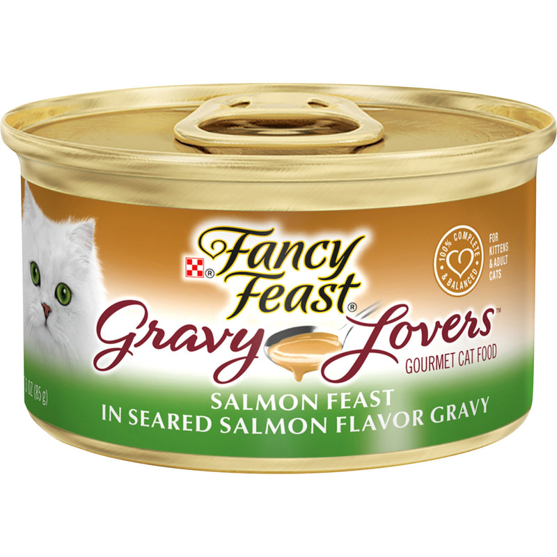 PURINA FANCY FEAST Gravy Lovers Salmon Feast in Seared Salmon Flavor Gravy 85g - Amin Pet Shop