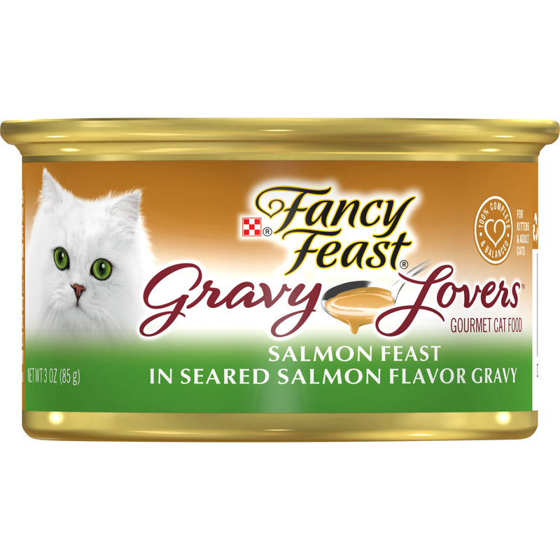 PURINA FANCY FEAST Gravy Lovers Salmon Feast in Seared Salmon Flavor Gravy 85g - Amin Pet Shop