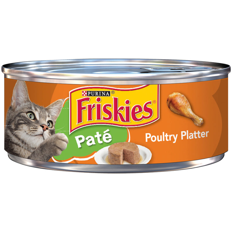 Friskies Prime Paté Poultry Platter Wet Cat Food 156g