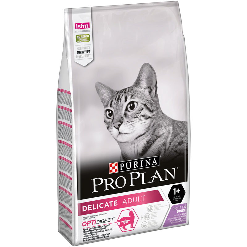 PURINA PRO PLAN  Delicate Adult -OPTIDIGEST- Rich in Turkey Dry Cat Food - 10 KG