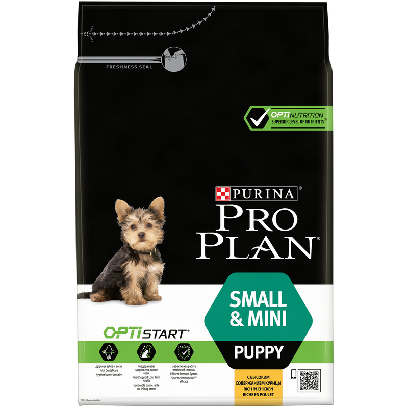 PURINA® Pro Plan® Small & Mini Puppy with OPTISTART®, Rich in Chicken Dry Dog Food - 3 KG