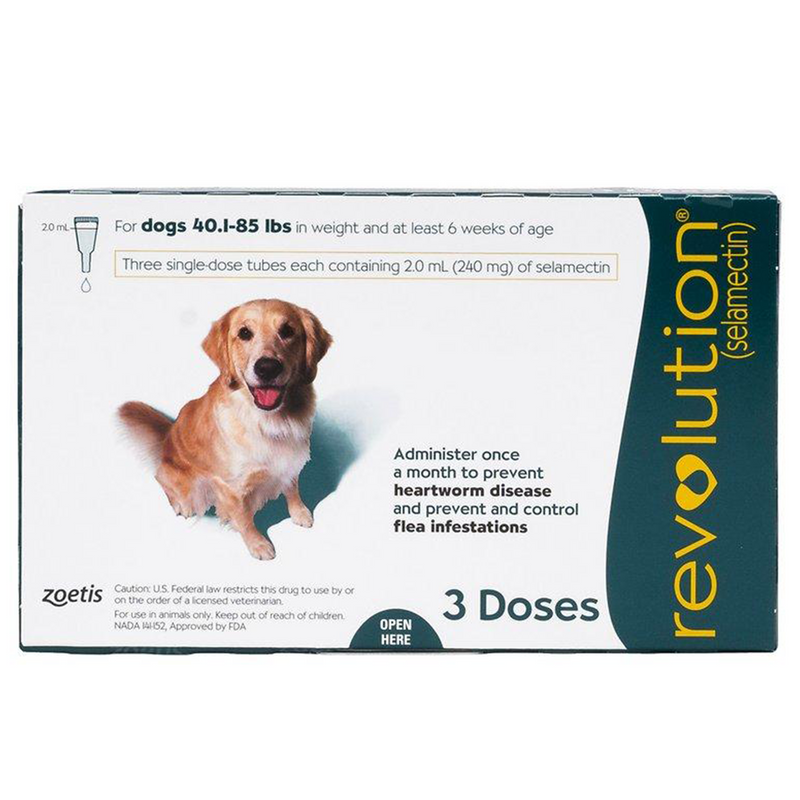 Revolution Topical Solution for Dogs, 40.1-85 lbs - 1 Pipette