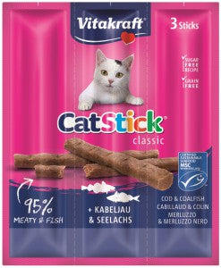Vitakraft CatStick With Cod & Coalfish 3 Sticks