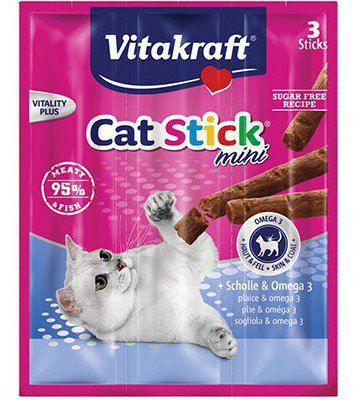 Vitakraft CatStick With Plaice& Omega 3 3 Sticks