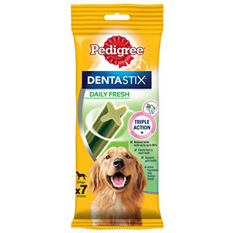 Pedigree Dentastix Fresh - Daily Dental Care Chews Small Dog 25+kg - 7 Sticks