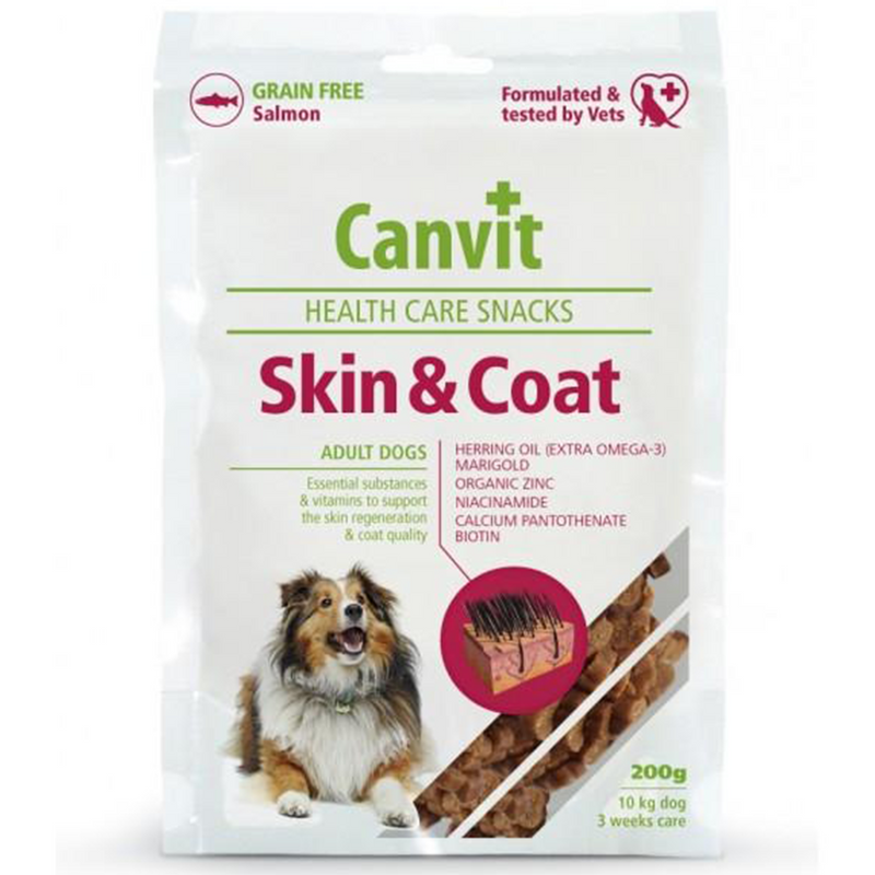 Canvit Health Care Snacks Skin & Coat For Adult Dogs - Salmon 200 g