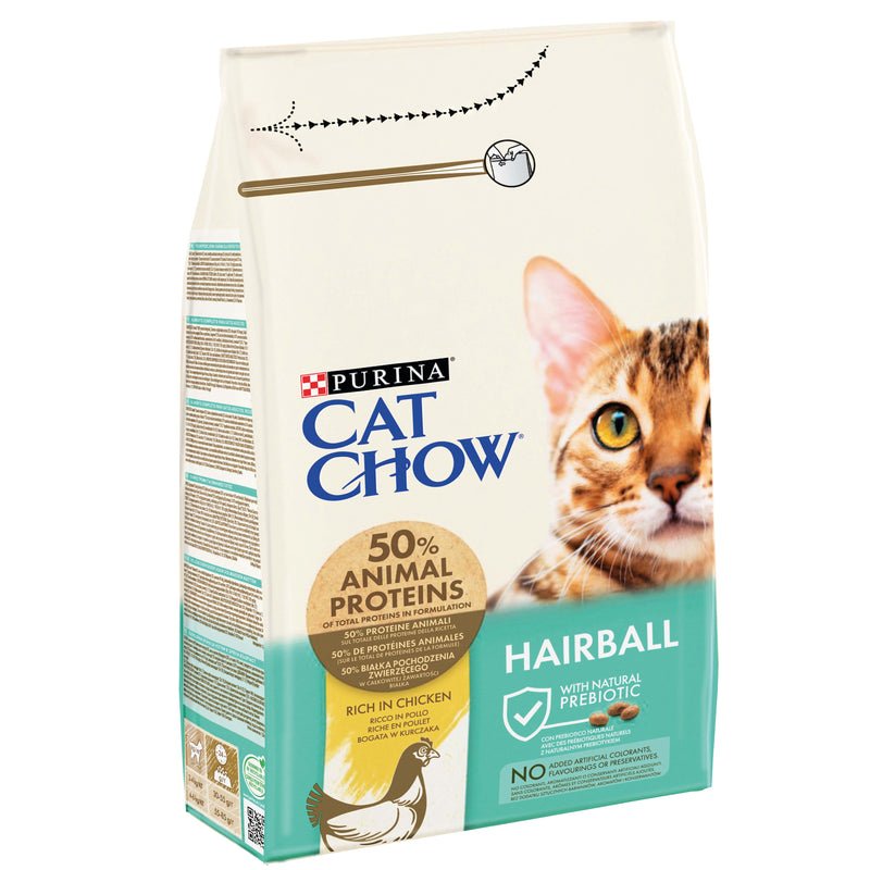 (10 Items) Purina® CAT CHOW® Hairball Control Rich in Chicken Dry Cat Food 1.5KG