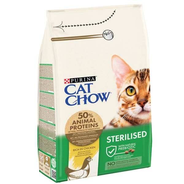 (10 Items) Purina® CAT CHOW® Sterilised Rich in Chicken Dry Cat