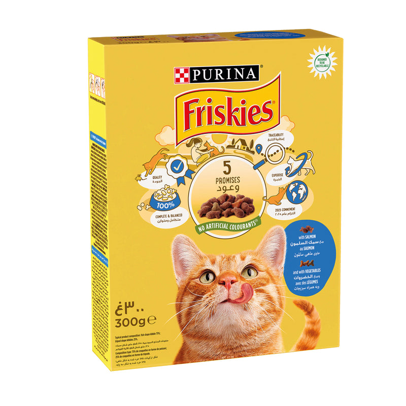 Purina Friskies with Salmon and with Vegetables Cat Dry food 300g