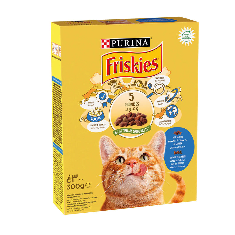 (10 Items) Purina Friskies with Salmon and with Vegetables Cat Dry food 3k