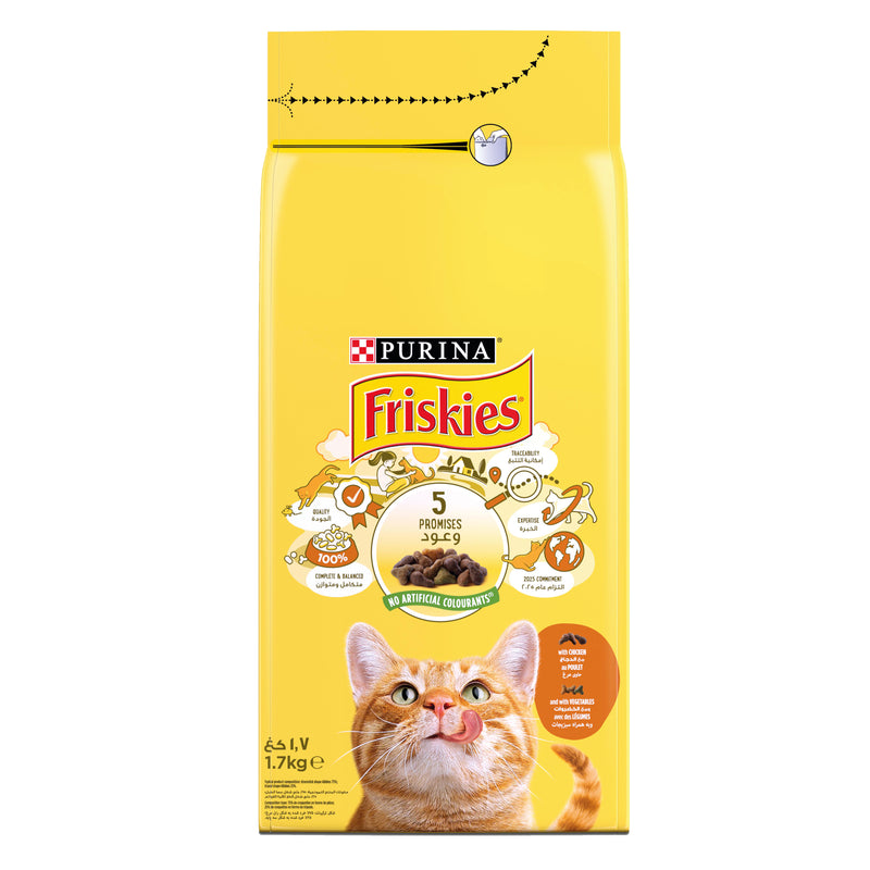 Purina Friskies with Chicken and Vegetables cat Dry Food 1.7Kg