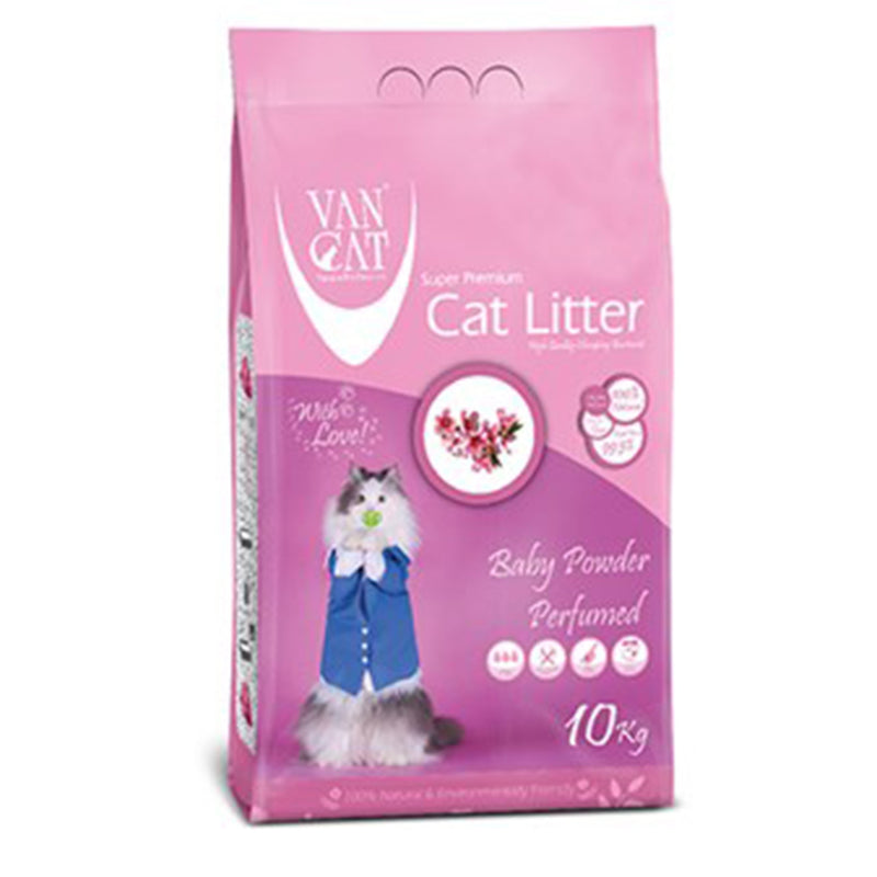 VanCat Cat Litter - Baby Powder Scented 10kg - Amin Pet Shop