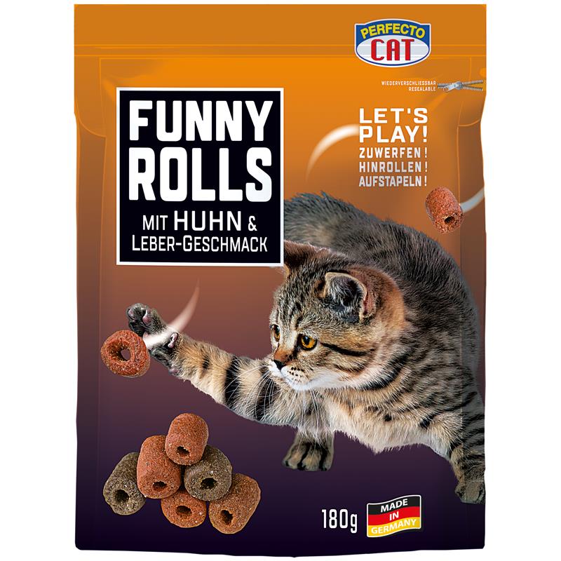 Perfecto cat funny rolls with chicken & liver flavor 180g