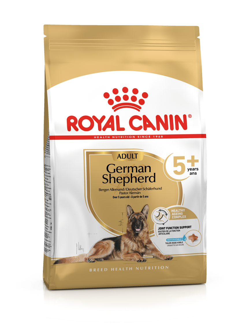 Royal Canin German Shepherd 5+ (12 KG) - Dry food Complete feed for dogs - Specially for mature German Shepherds - Over 5 years old.