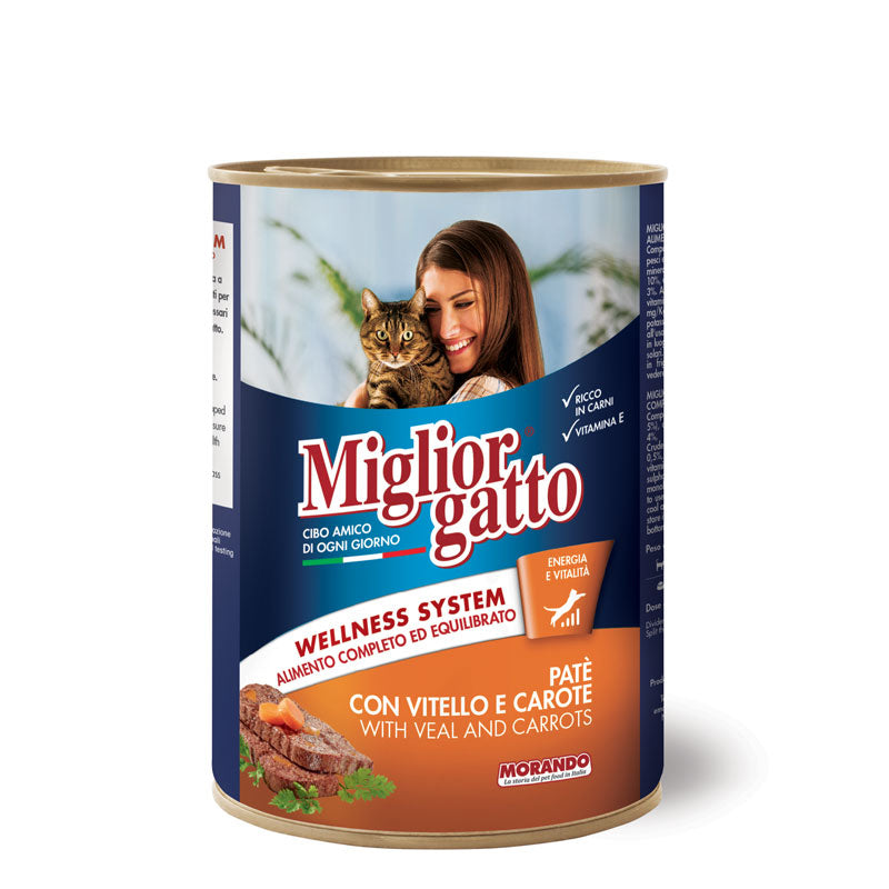 Miglior gatto Cat Pate with Veal and Carrots 405g