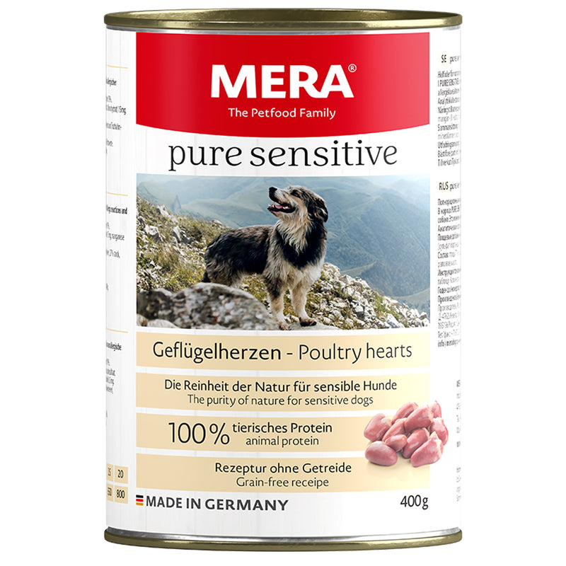MERA pure sensitive Poultry Hearts 400g - Amin Pet Shop