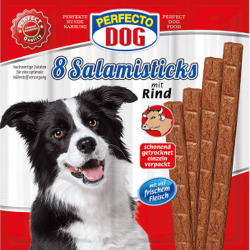 Perfecto Dog 8er Salami Sticks Beef 88g - Amin Pet Shop