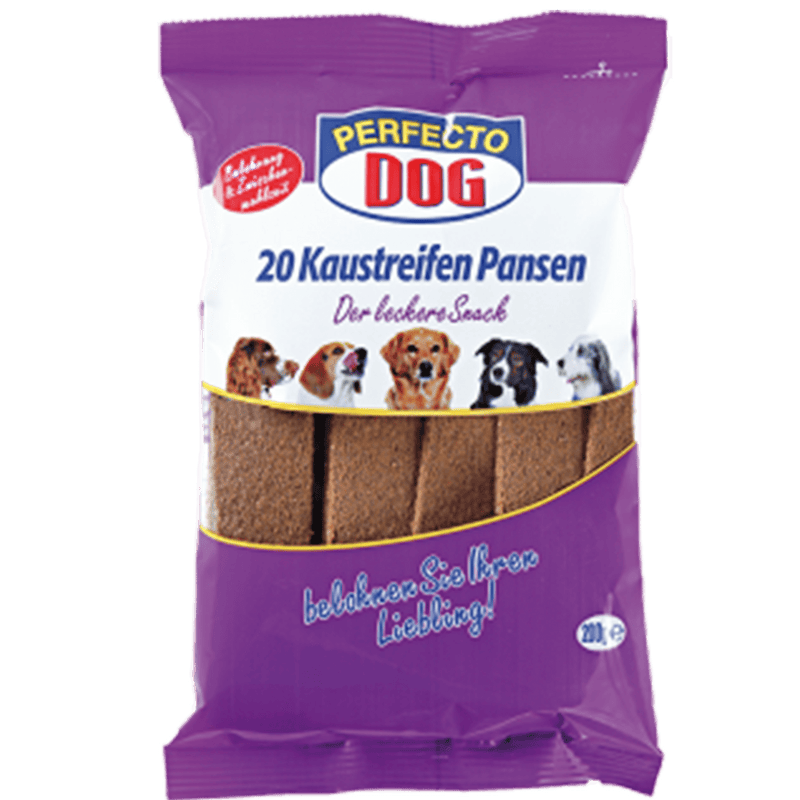 Perfecto Dog Chewing Strips Rumen 200g - Amin Pet Shop