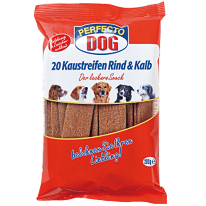 Perfecto Dog Chewing Strips Beef 200g - Amin Pet Shop