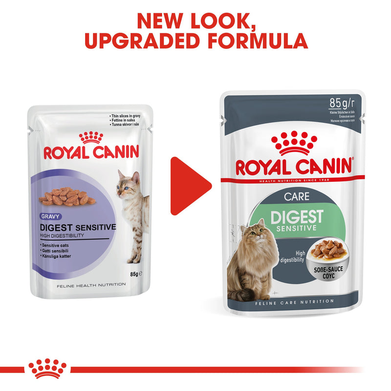 Royal Canin Digest Sensitive in Gravy (85 gm\pouch) - Wet food for Adult cats - helps support healthy digestion - Amin Pet Shop