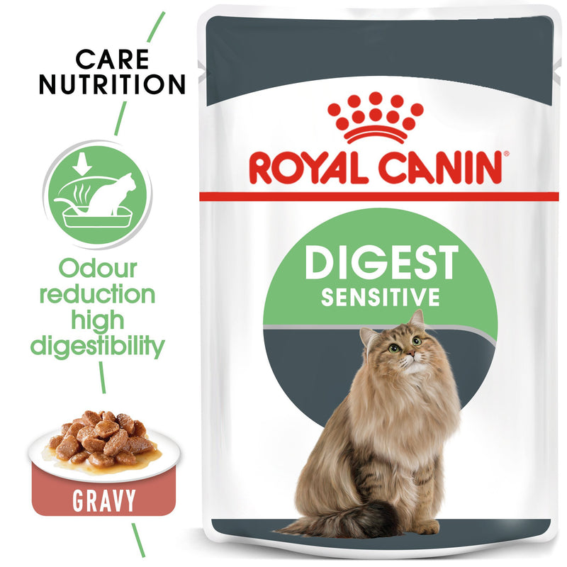 Royal Canin Digest Sensitive in Gravy (85 gm\pouch) - Wet food for Adult cats - helps support healthy digestion - Amin Pet Shop