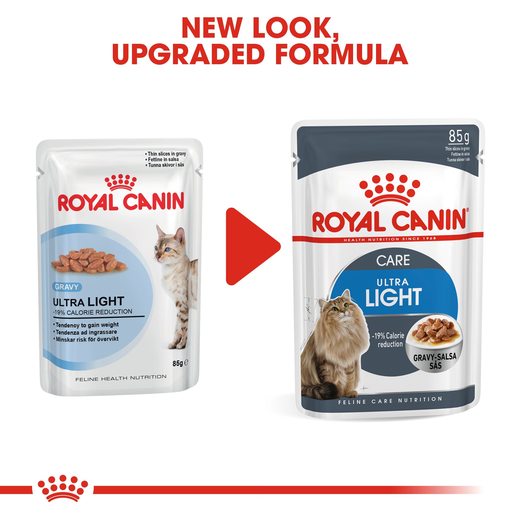 Royal Canin Ultra Light in Gravy (85gm\ Pouch) - Wet food for adult cats - helps limit weight gain - Amin Pet Shop