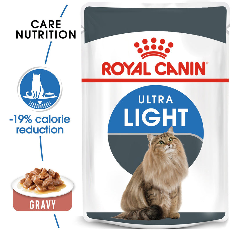 Royal Canin Ultra Light in Jelly (85gm\Pouch) - Wet food for adult cats - Helps limit weight gain - Amin Pet Shop