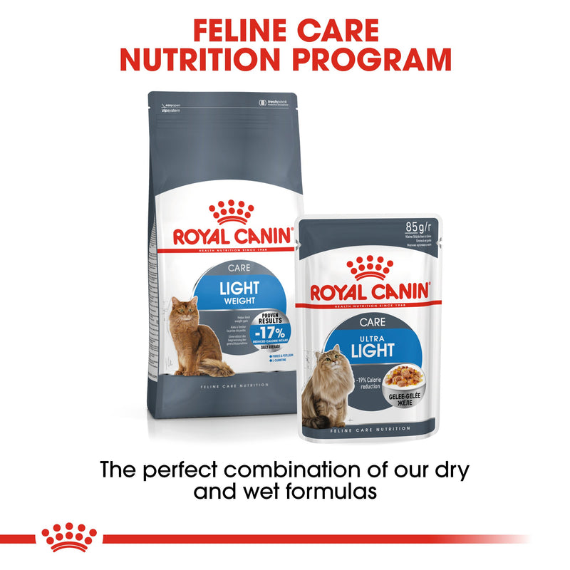 Royal Canin Ultra Light in Jelly (85gm\Pouch) - Wet food for adult cats - Helps limit weight gain - Amin Pet Shop