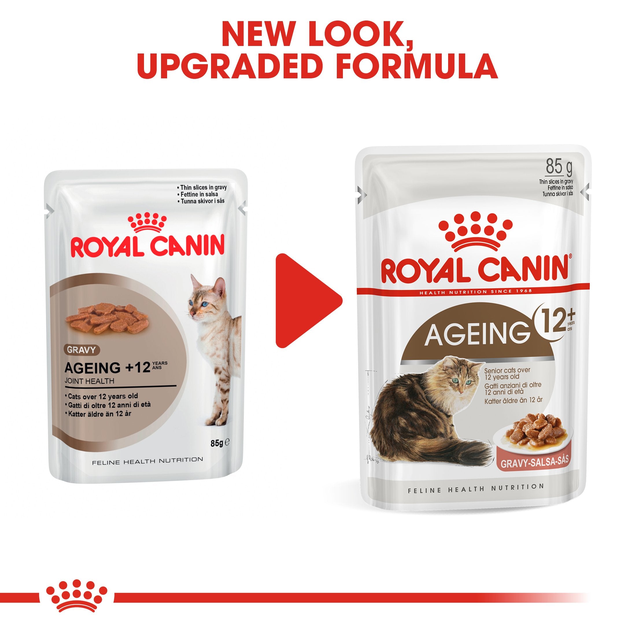 Royal Canin Ageing 12+ in Gravy (85gm\ Pouch) - Wet food for senior cats over 12 years old - Amin Pet Shop