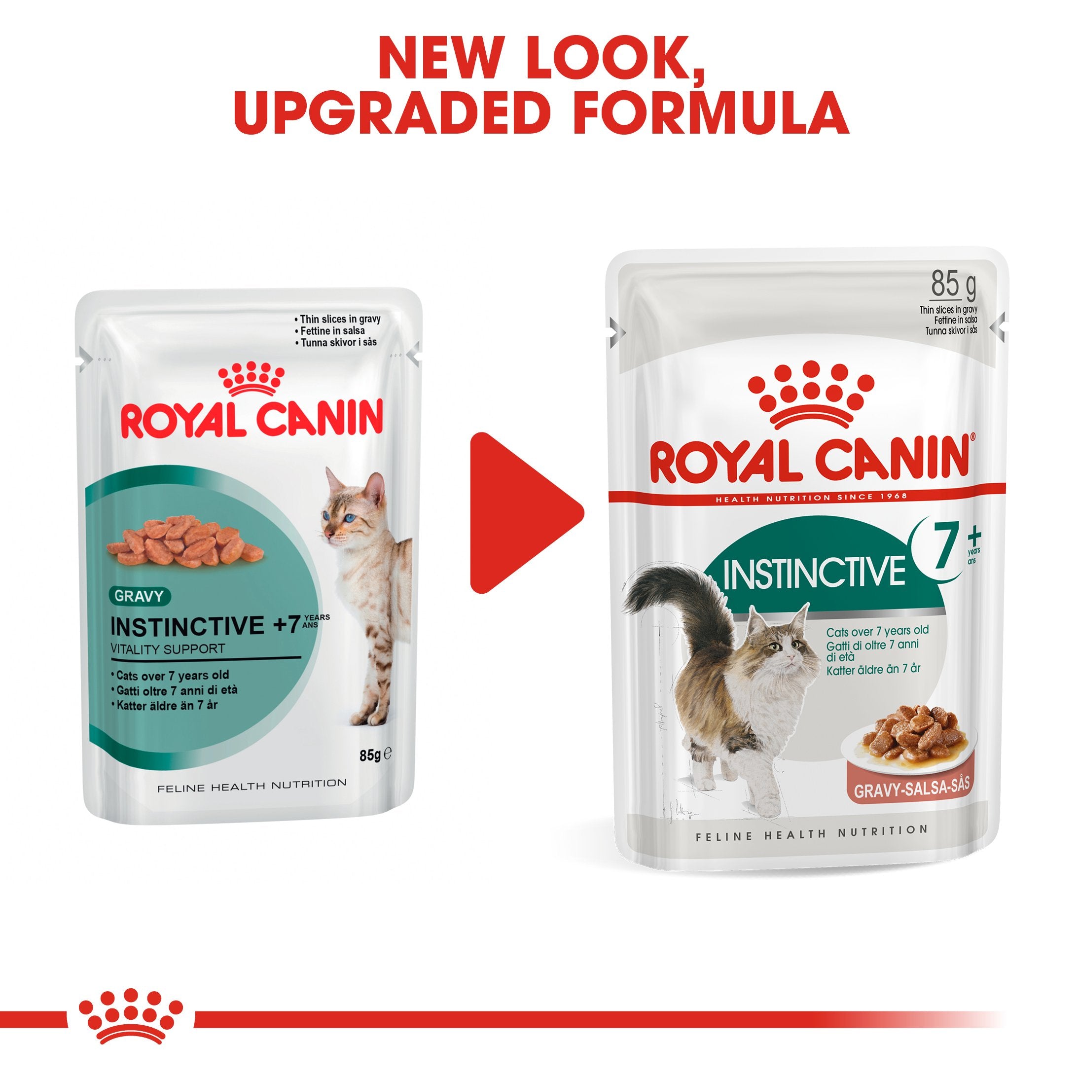 ROYAL CANIN¨ Instinctive 7+ in Gravy (85 gm\ Pouch) - Wet food for cats over 7 years old - Amin Pet Shop