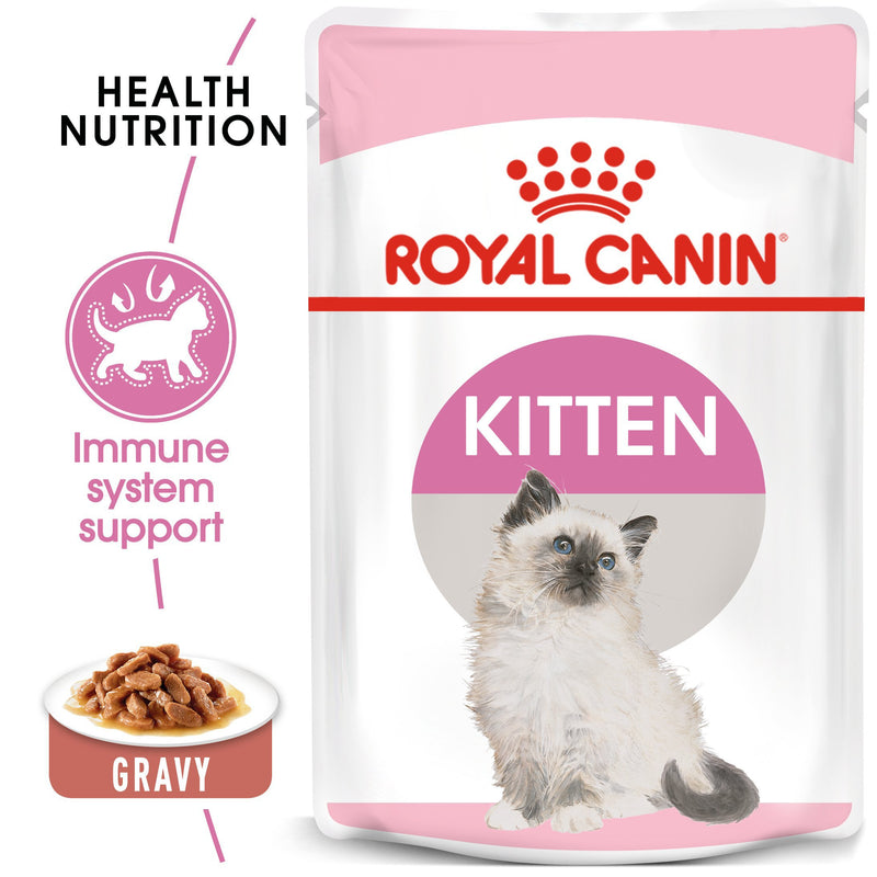 Royal Canin Kitten In Gravy (85gm\ Pouch) - wet food for kittens up to 12 months - Amin Pet Shop