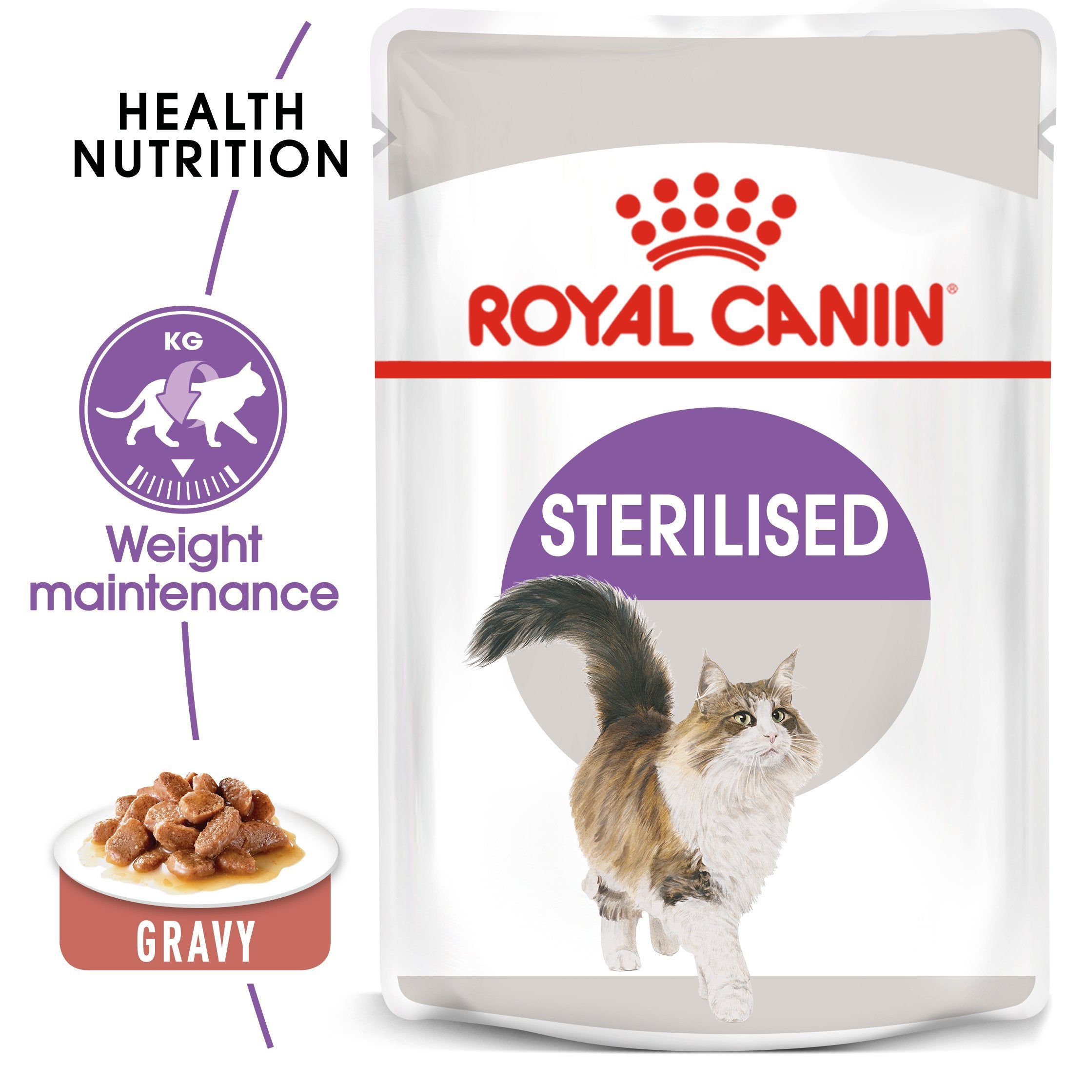 Royal Canin Sterilised in Gravy (85 gm\Pouch) - Wet food for neutered adult cats - Amin Pet Shop