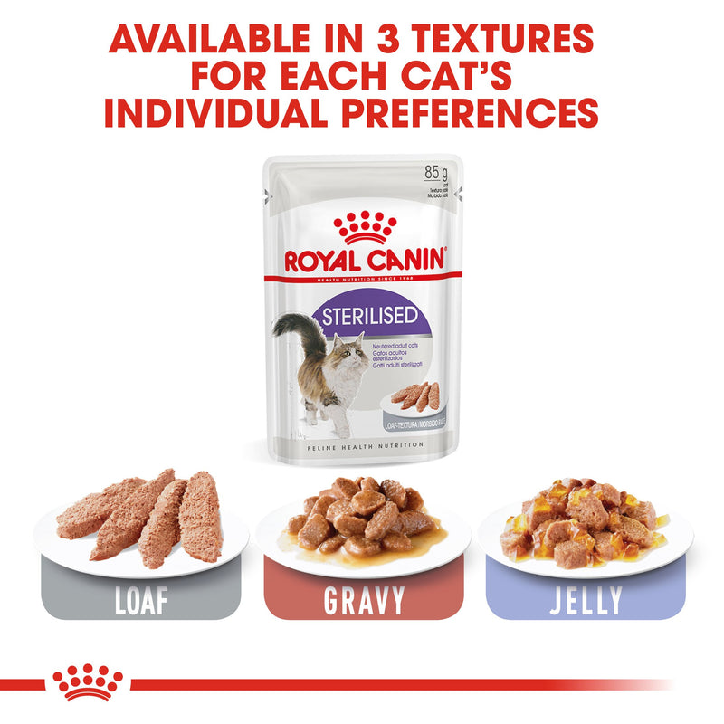 Royal Canin Sterilised in Loaf (85 gm\Pouch) - Wet food for neutered adult cats - Amin Pet Shop